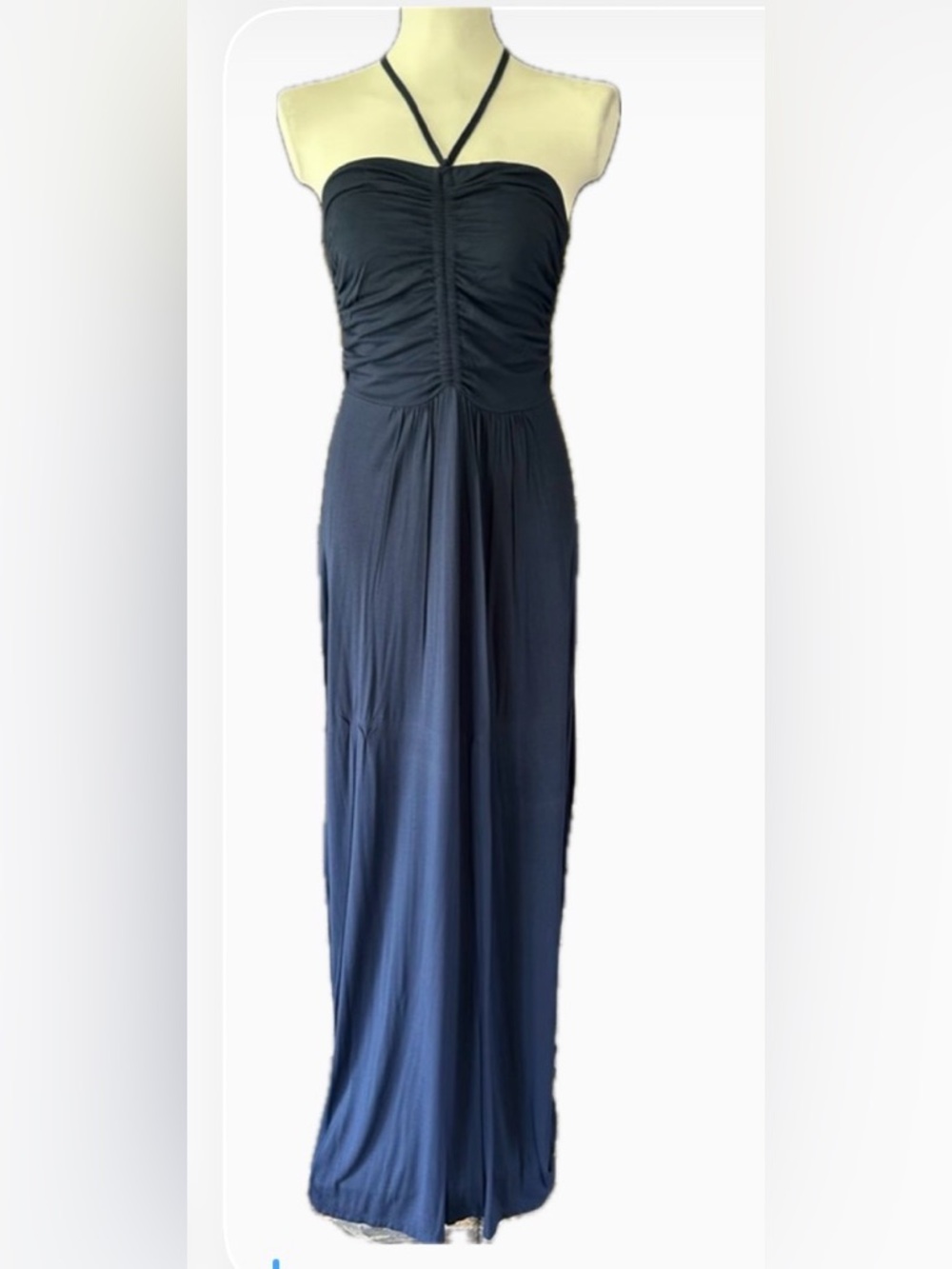 VENUS Navy Strapless Maxi with Halter Tie
